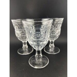 Set of 3 Vintage Fostoria Argus 4 7/8" Clear  Cordial Wine Glasses Goblets